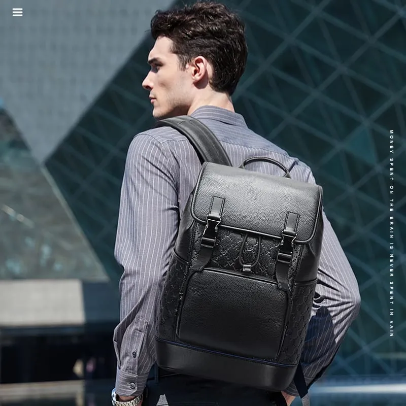 Σακίδιο πλάτης Δερμάτινο 20L Laptop 15,6” Bopai 61-128811 μαύρο