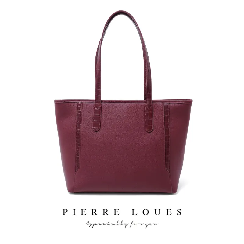 Γυναικεία Τσάντα Ώμου Shopper Pierre Loues PL914-105 μπορντό