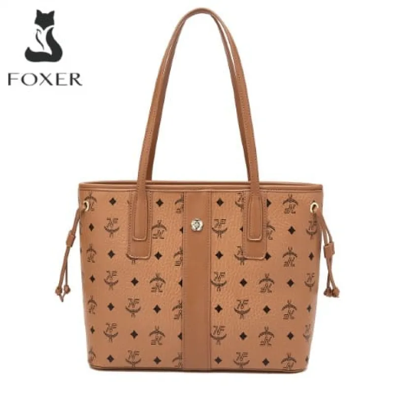 Γυναικεία Τσάντα PVC Χειρός Foxer 9158130F καφέ