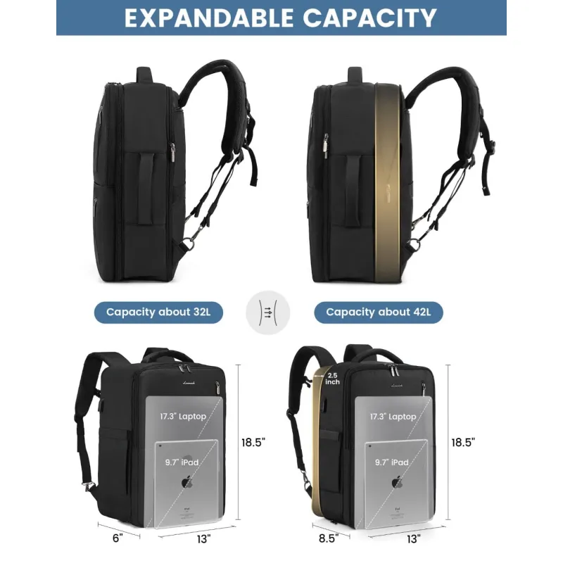 Σακίδιο Πλάτης Καμπίνας 40L με USB 17,3" MB1975 black