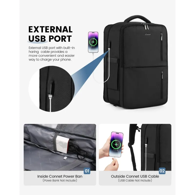 Σακίδιο Πλάτης Καμπίνας 40L με USB 17,3" MB1975 black