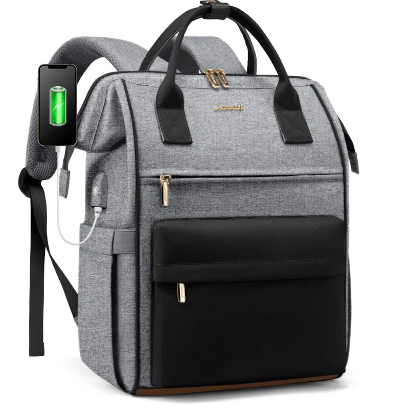 Γυναικείο Σακίδιο με USB Lovevook 15,6'' MB2146 gray/black