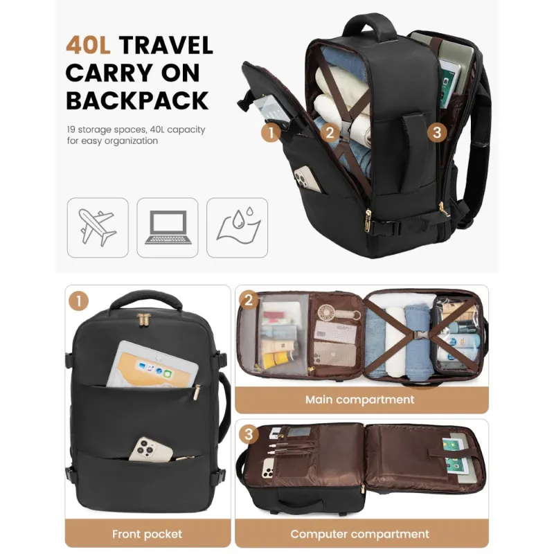 Σακίδιο Χειραποσκευής αεροπλάνου 40L 17,3" MB2205 black