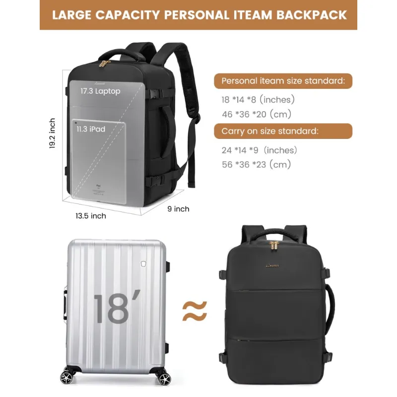 Σακίδιο Χειραποσκευής αεροπλάνου 40L 17,3" MB2205 black