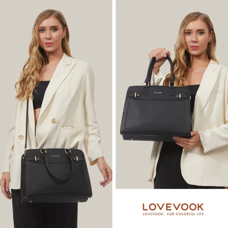 Γυναικείο σετ τσάντας χιαστί/χειρός Lovevook 16'' WB2166 black