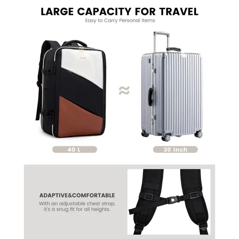 Σακίδιο καμπίνας 40L Carry on 17,3" UB2194 black/beige