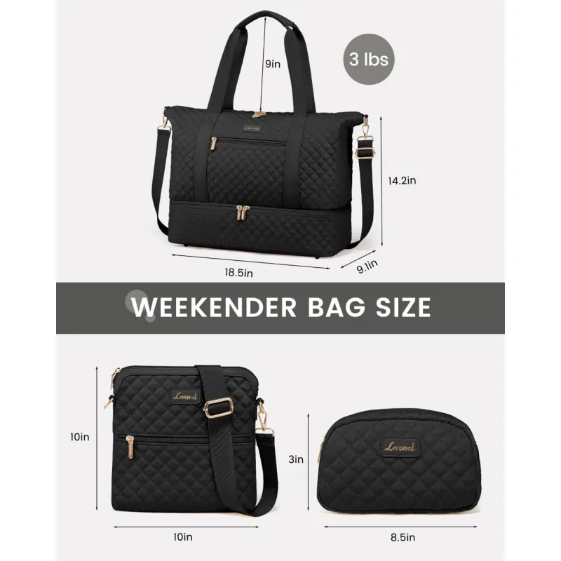 Σετ Σάκος ταξιδιού νεσεσέρ τσάντα 40 L Lovevook UB3012 black