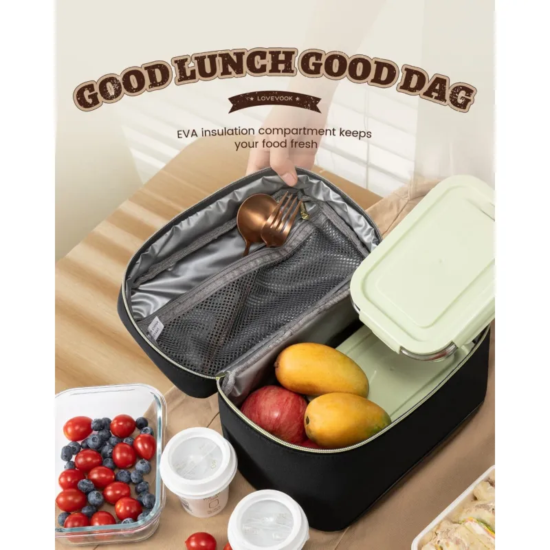 Lunch Bag Ισοθερμική τσάντα Lovevook UB3225 beige/black