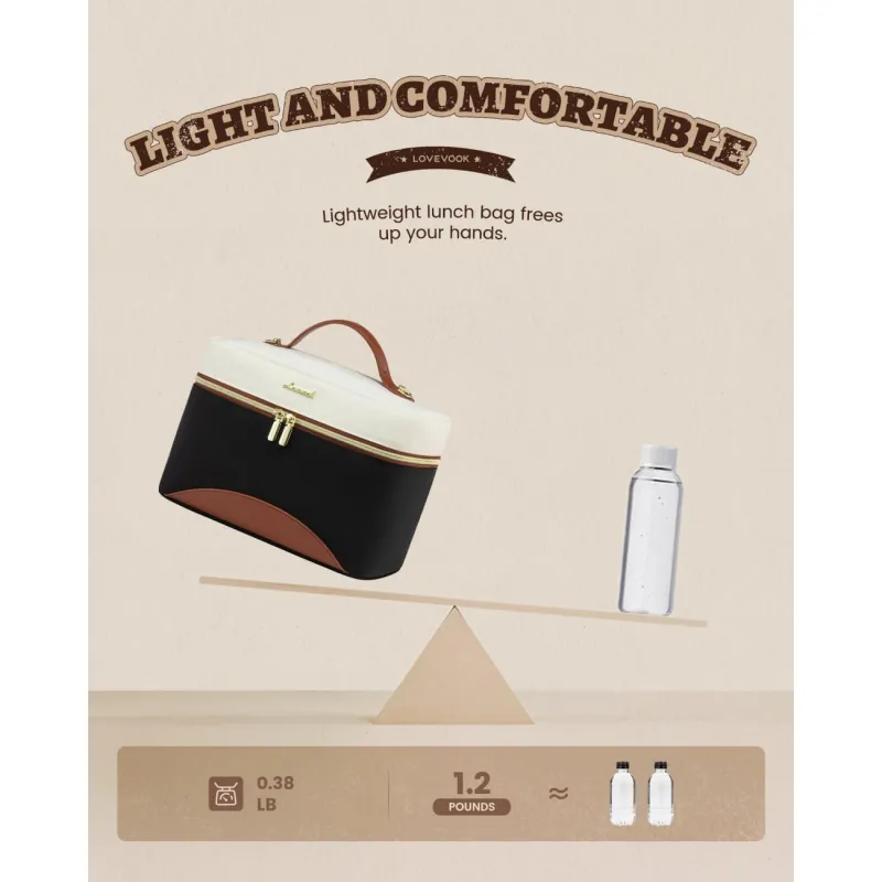 Lunch Bag Ισοθερμική τσάντα Lovevook UB3225 beige/black