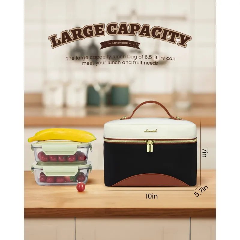 Lunch Bag Ισοθερμική τσάντα Lovevook UB3225 beige/black