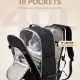 Σακίδιο ταξιδιού για γυναίκες 40L Carry on 17,3" WB2029 black
