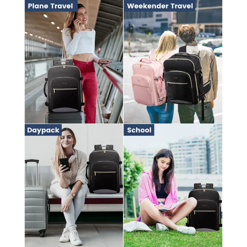 Σακίδιο ταξιδιού για γυναίκες 40L Carry on 17,3" WB2029 black