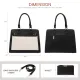 Γυναικείο σετ τσάντας χιαστί/χειρός Lovevook 16'' WB2166 black/beige