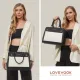 Γυναικείο σετ τσάντας χιαστί/χειρός Lovevook 16'' WB2166 black/beige