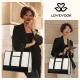 Γυναικείο σετ τσάντας χιαστί/χειρός Lovevook 17,3'' WB3058 black/beige