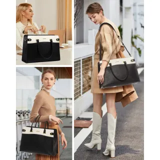 Γυναικείο σετ τσάντας χιαστί/χειρός Lovevook 16'' WB3230 black/beige