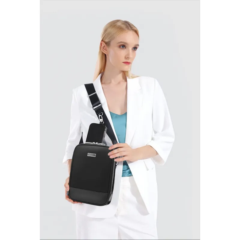Τσαντάκι ώμου χιαστί Premium Collection Bange QD751 μαύρο