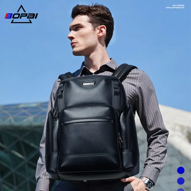 Δερμάτινο Σακίδιο 33L Laptop 15,6” Bopai 61-123511 μαύρο