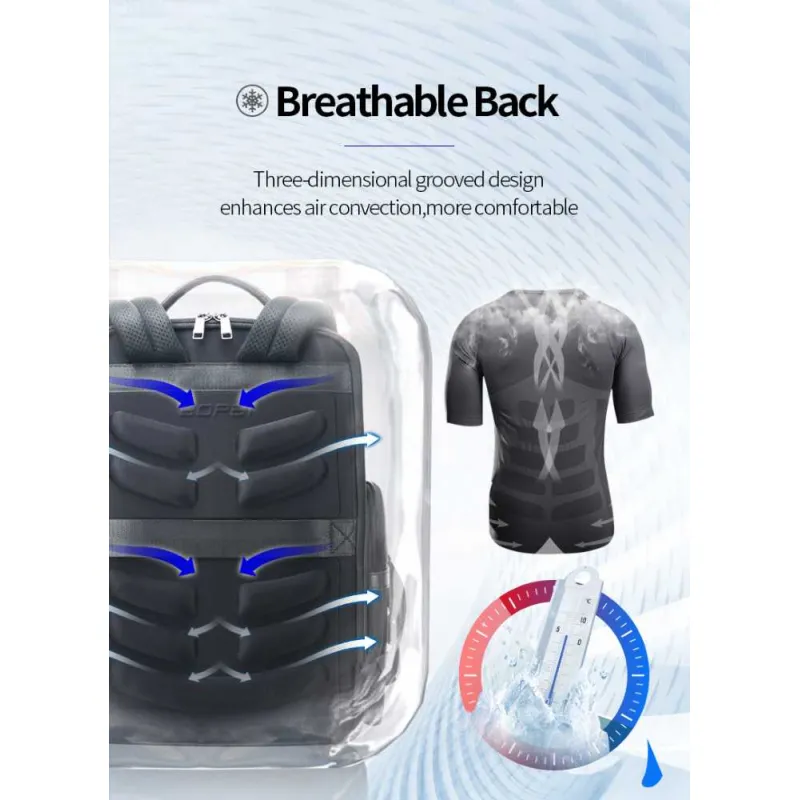 Backpack 20L Laptop 15,6” Bopai 61-125031 μαύρο