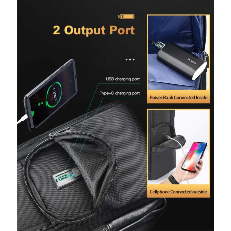 Backpack 20L Laptop 15,6” Bopai 61-125031 μαύρο