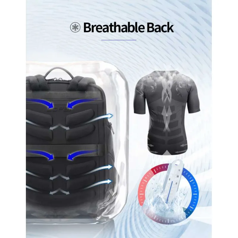 Backpack 26L Laptop 15,6” Bopai 61-126261 μαύρο