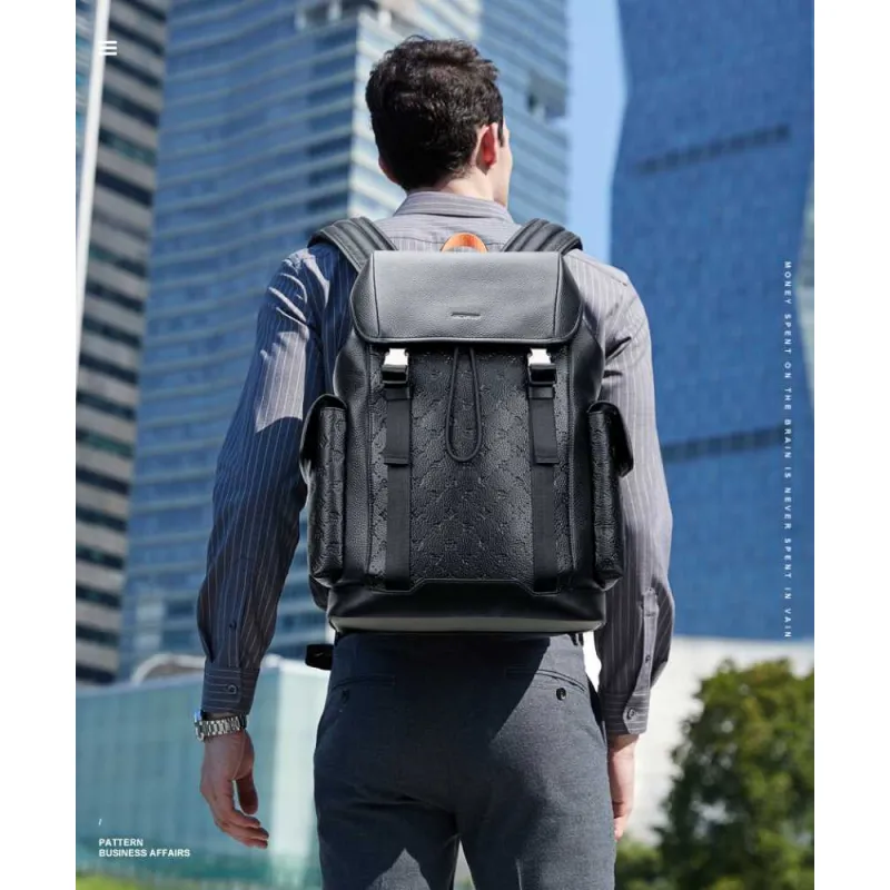 Δερμάτινο Σακίδιο 18L Laptop 15,6” Bopai 61-128821 μαύρο