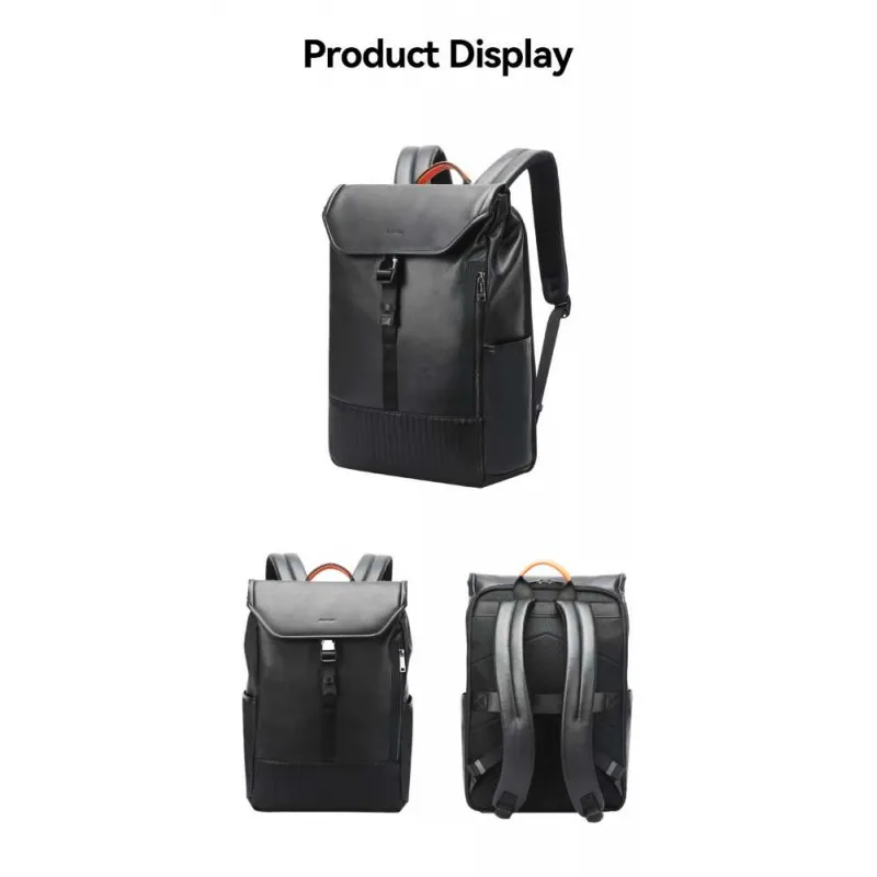 Δερμάτινο Σακίδιο 21L Laptop 15,6” Bopai 61-131481 μαύρο