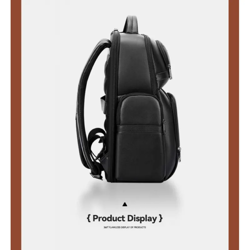 Δερμάτινο Σακίδιο 20L Laptop 15,6” Bopai 61-131601 μαύρο