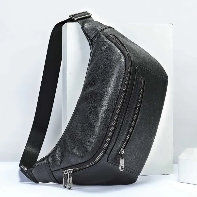 Ανδρικό Δερμάτινο Τσαντάκι Μέσης Cardinal 9141 black