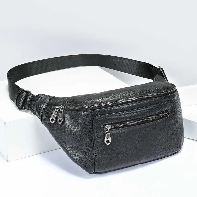 Ανδρικό Δερμάτινο Τσαντάκι Μέσης Cardinal 9141 black