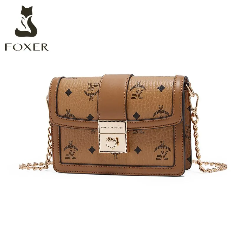 Γυναικεία Τσάντα PVC Χιαστί Foxer 9158166F καφέ
