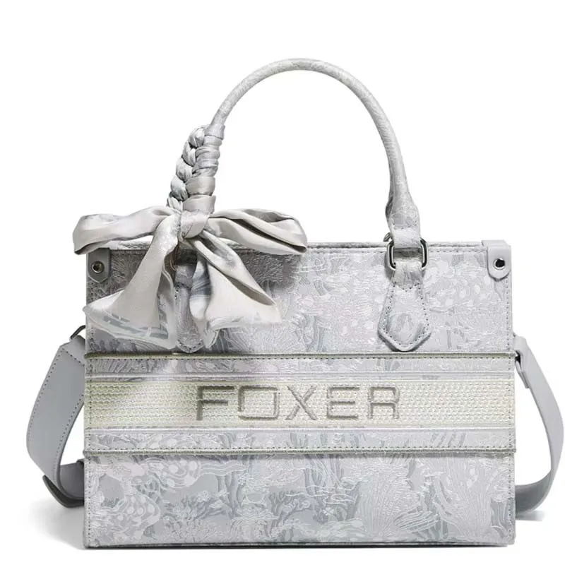 Γυναικεία Τσάντα Χειρός Foxer 9165028F ασημί