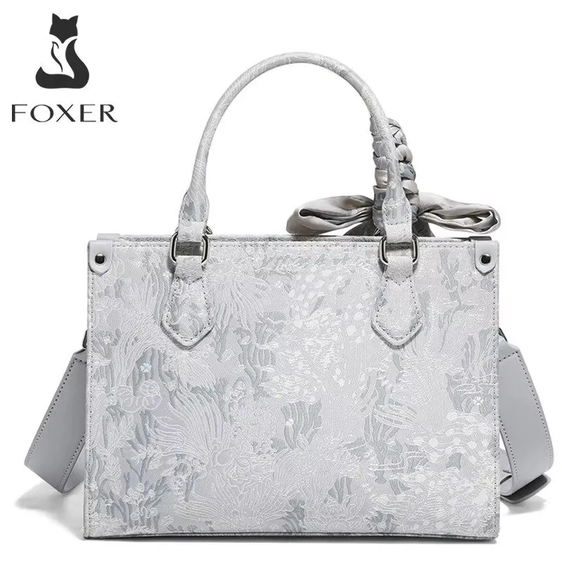 Γυναικεία Τσάντα Χειρός Foxer 9165028F ασημί