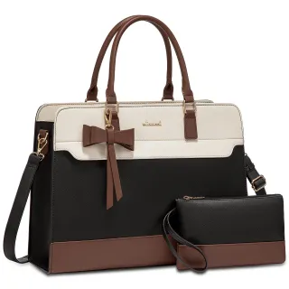 Γυναικεία Τσάντα Λάπτοπ Lovevook WB4235 beige black brown