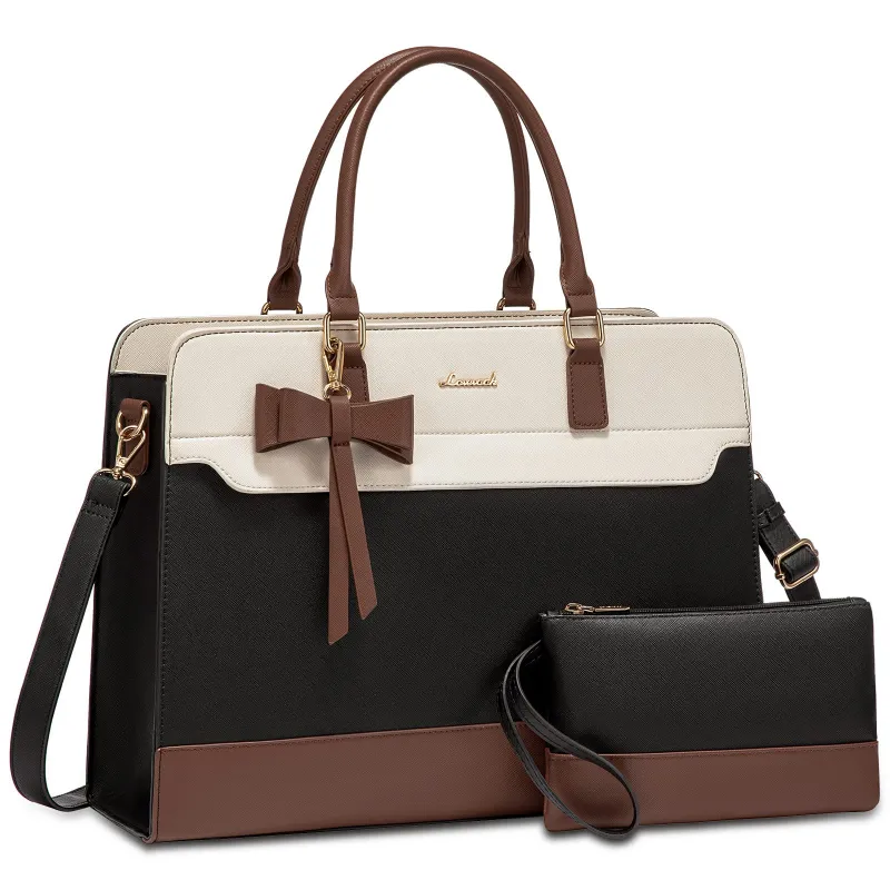 Γυναικεία Τσάντα Λάπτοπ Lovevook WB4235 beige black brown