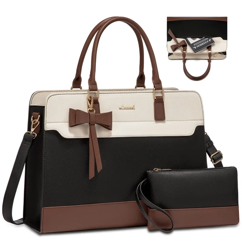 Γυναικεία Τσάντα Λάπτοπ Lovevook WB4235 beige black brown