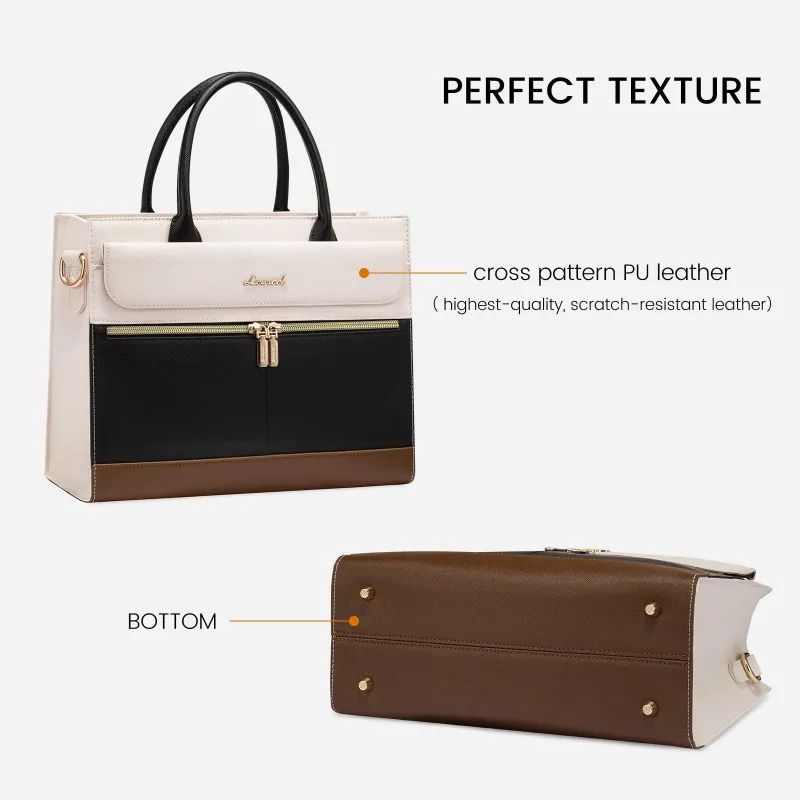 Τσάντα Χειρός & Χιαστί Lovevook 15,6'' WB4273 beige black brown