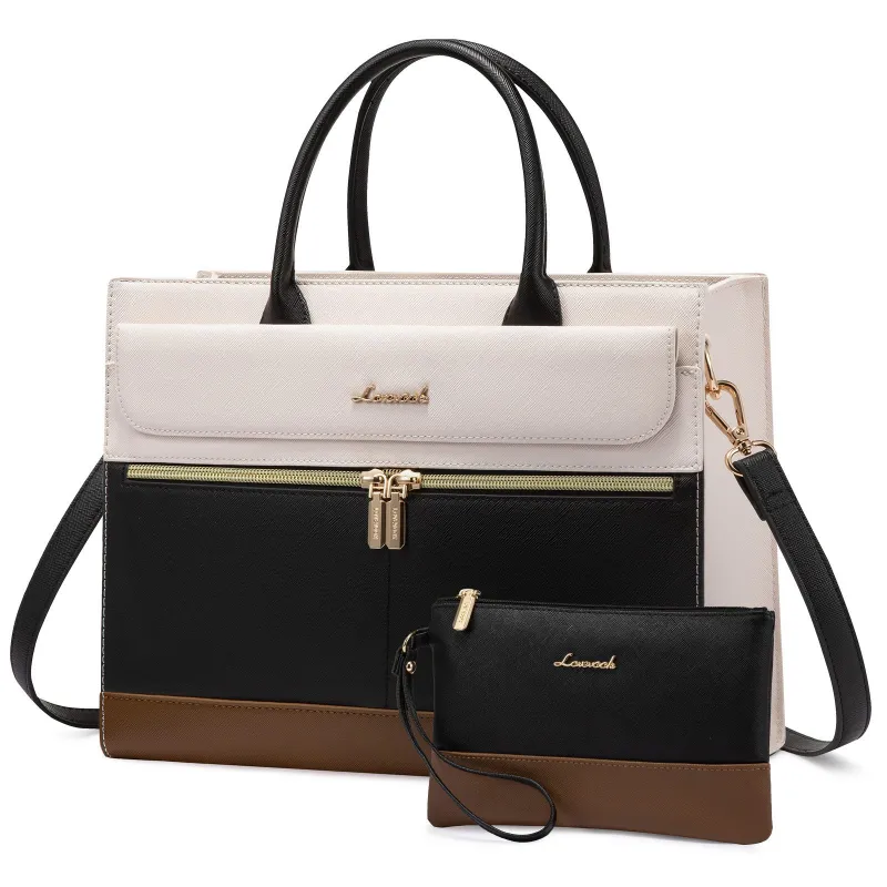 Τσάντα Χειρός & Χιαστί Lovevook 15,6'' WB4273 beige black brown