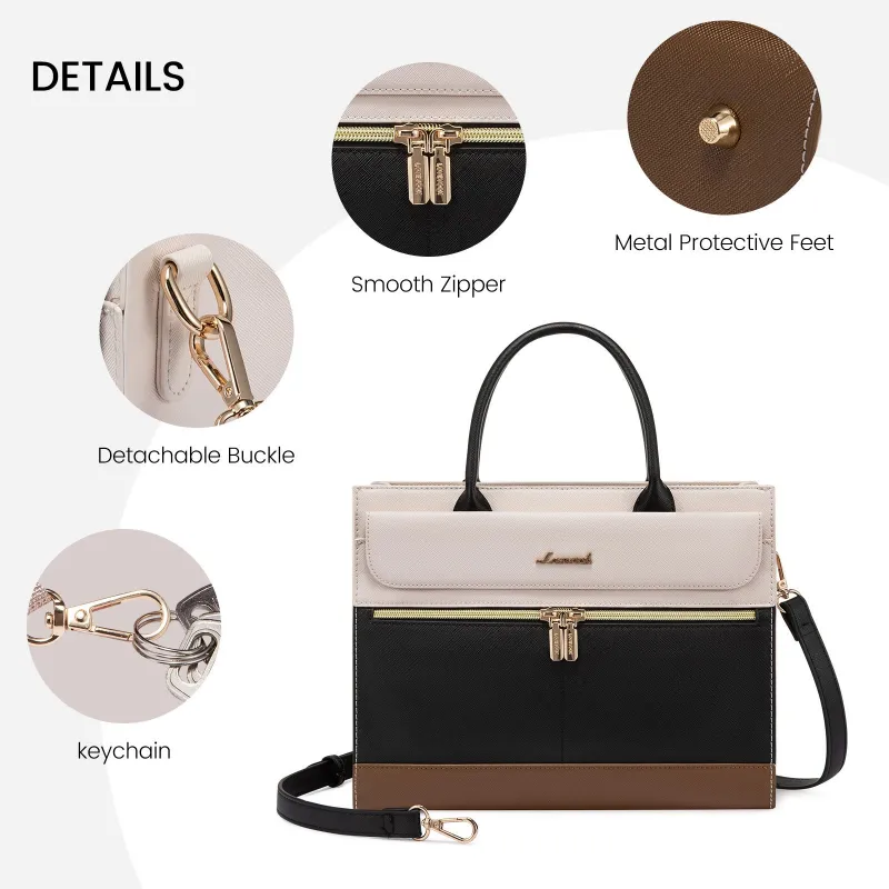 Τσάντα Χειρός & Χιαστί Lovevook 15,6'' WB4273 beige black brown