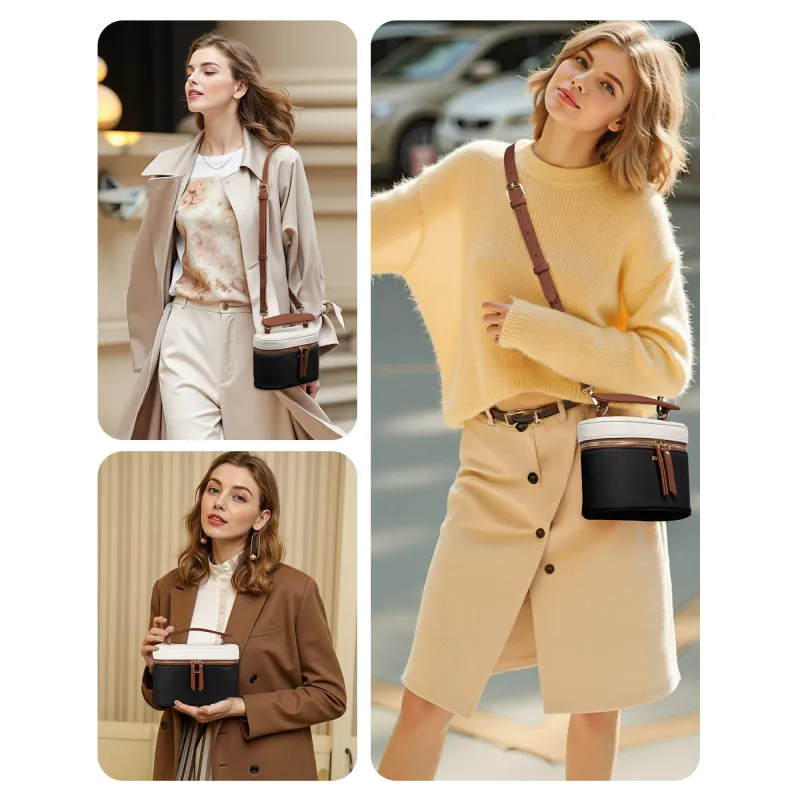Τσαντάκι Χειρός Χιαστί Lovevook WB4311 beige black brown
