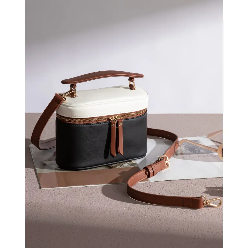 Τσαντάκι Χειρός Χιαστί Lovevook WB4311 beige black brown