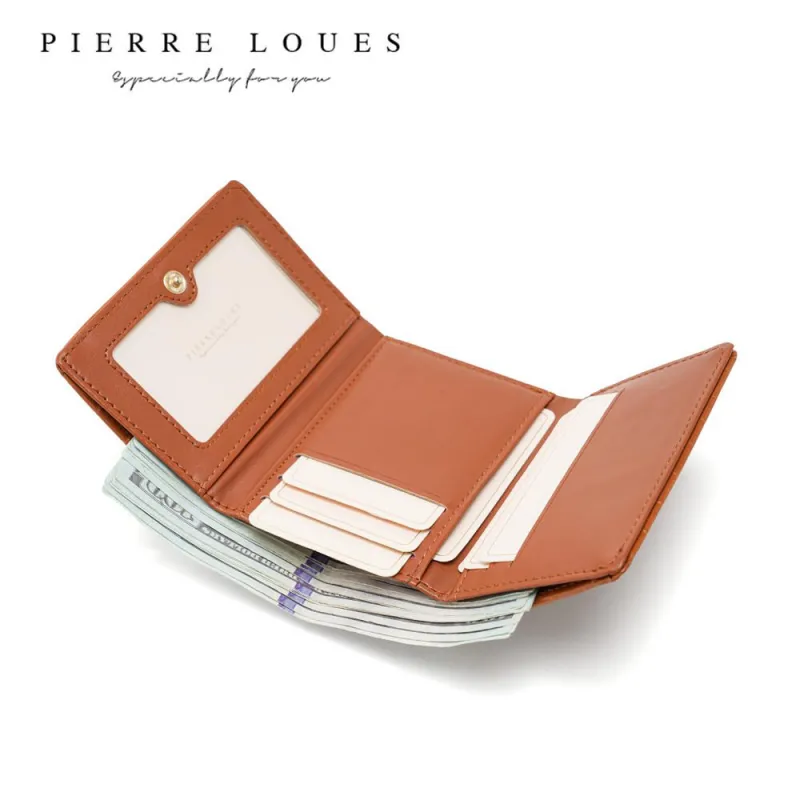 Μικρό Πορτοφόλι Γυναικείο Pierre Loues B13-48 καφέ