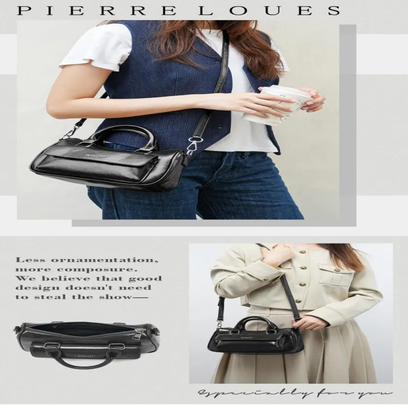 Γυναικεία Τσάντα Χειρός & Χιαστί Pierre Loues PL615-50 μαύρο
