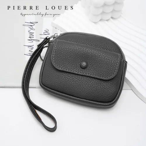 Mini Πορτοφόλι Χειρός Pierre Loues PL967-16-A01 μαύρο