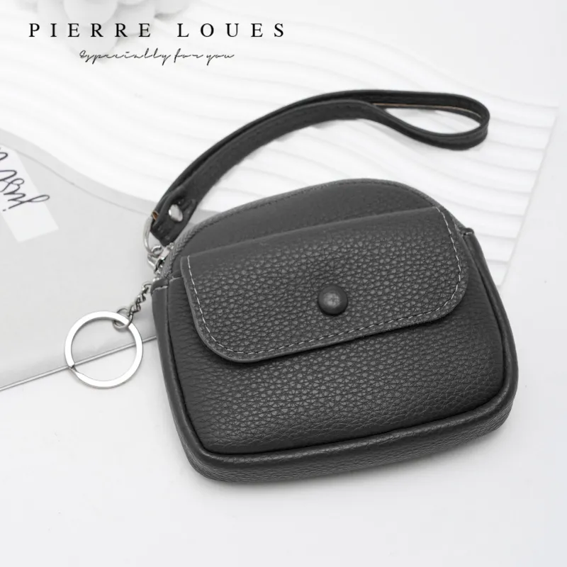 Mini Πορτοφόλι Χειρός Pierre Loues PL967-16-A01 μαύρο