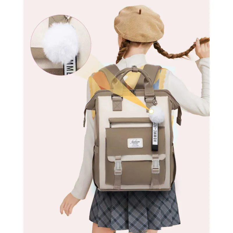 Γυναικείο Σακίδιο Επαγγελματικό Lovevook 15,6'' MB2119 beige/khaki
