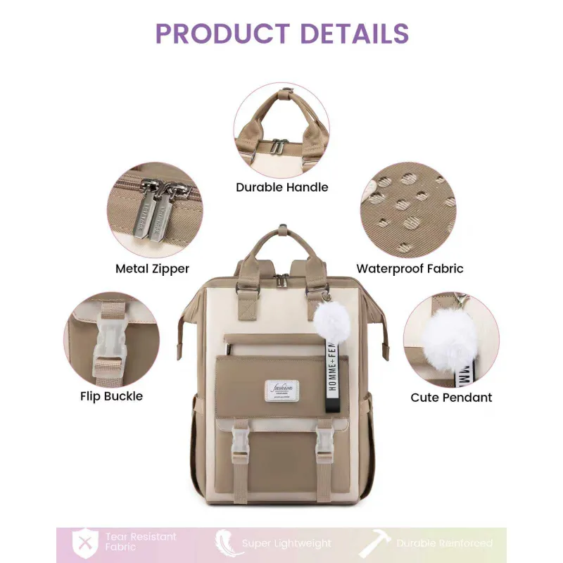 Γυναικείο Σακίδιο Επαγγελματικό Lovevook 15,6'' MB2119 beige/khaki