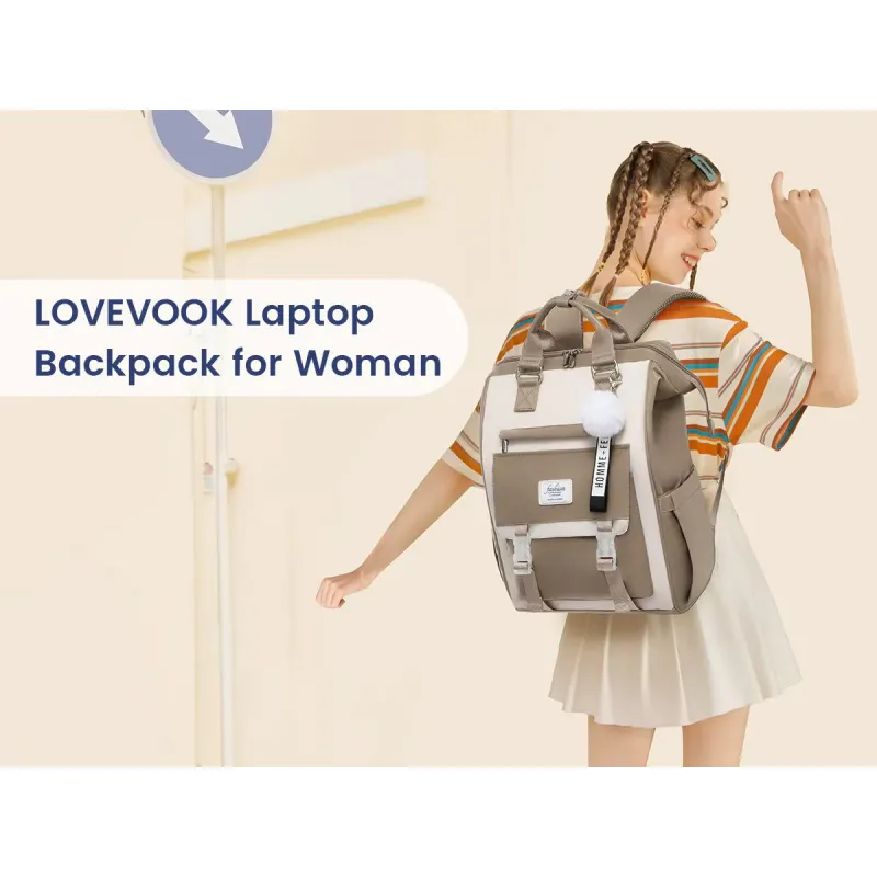 Γυναικείο Σακίδιο Επαγγελματικό Lovevook 15,6'' MB2119 beige/khaki