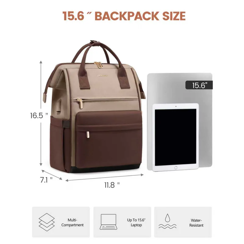 Γυναικείο Σακίδιο USB Lovevook 15,6'' MB2146 brown