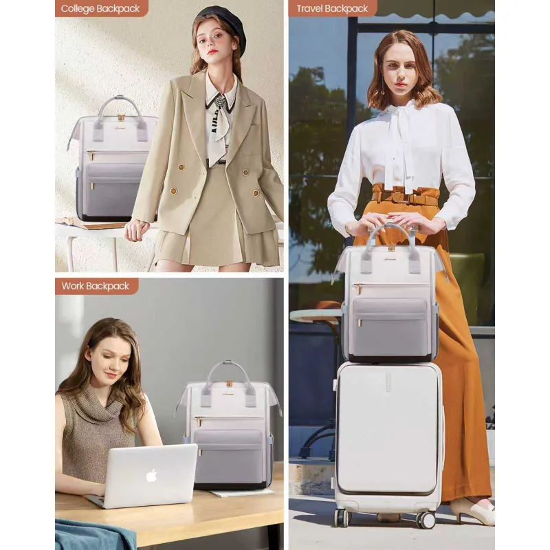 Γυναικείο Σακίδιο USB Lovevook 15,6'' MB2146 beige gray brown